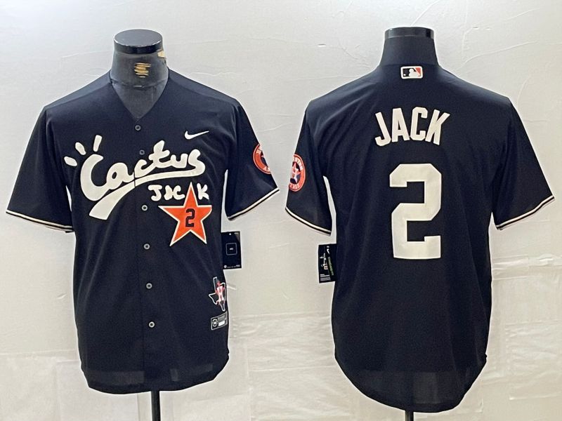 Men Houston Astros #2 Jack Black Jointly 2024 Nike MLB Jersey style 1->->MLB Jersey